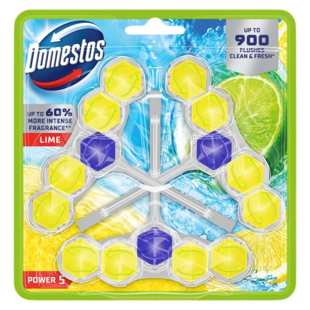 Domestos Kostka toaletowa Power 5 Lime 3x50g